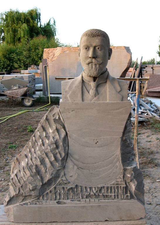 cesare zonchello ritratto scultura in basalto sedilo sardegna edi sanna